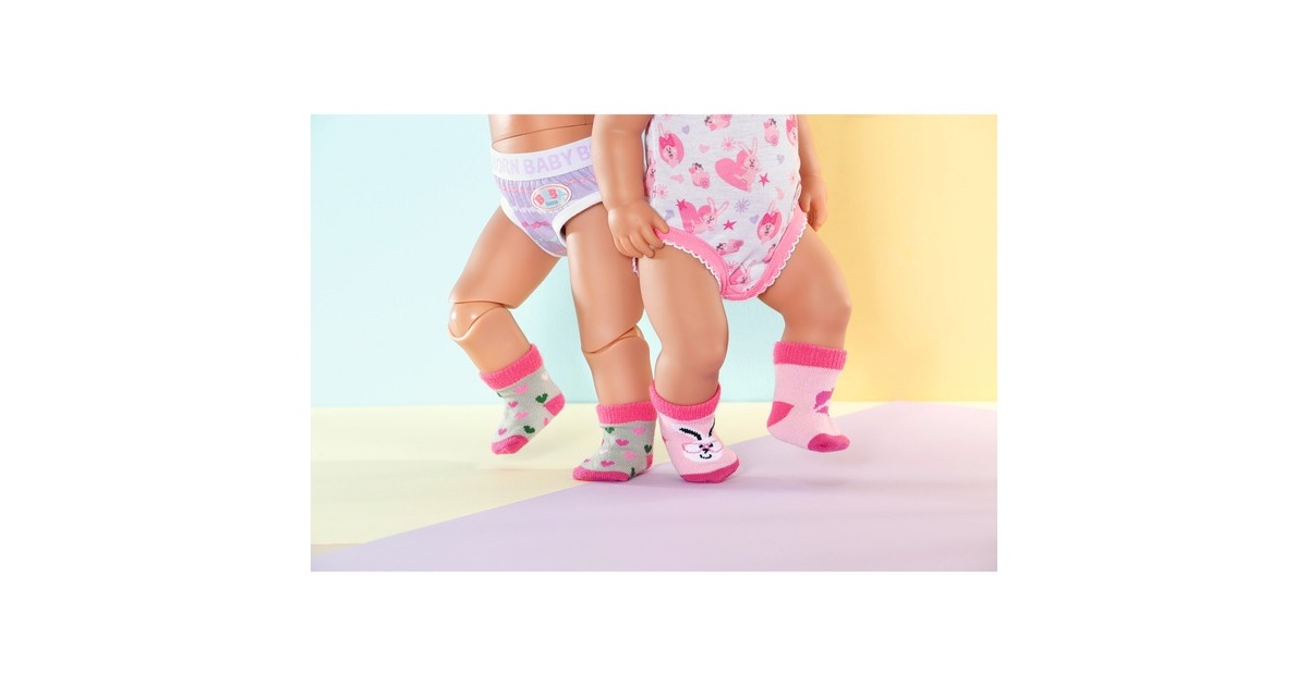 ZAPF Creation BABY born® Socken 2er-Pack 43cm, Puppenzubehör(sortierter Artikel)