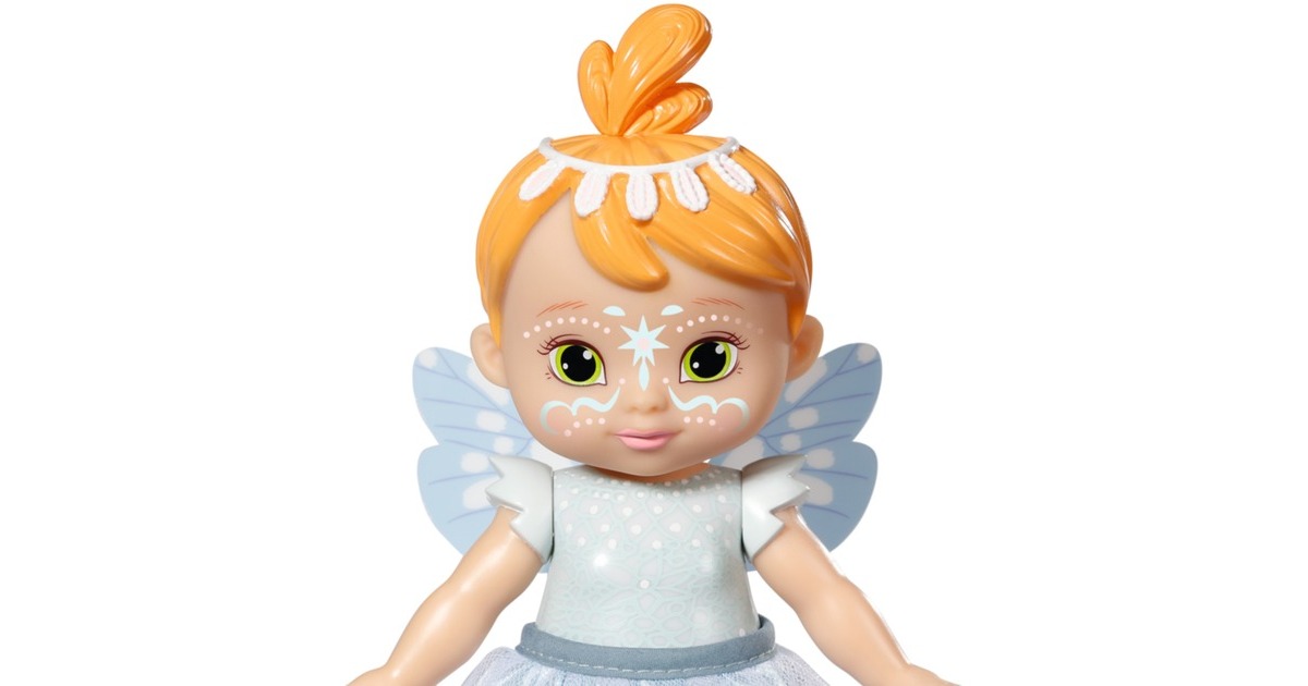 ZAPF Creation BABY born® Storybook Fairy Ice 18cm, Puppe(mit Zauberstab, Bühne, Kulisse und Bilderbüchlein)