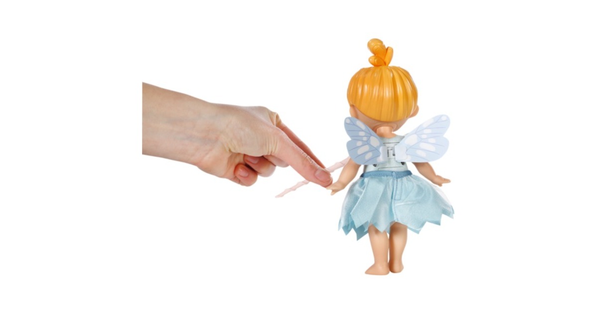 ZAPF Creation BABY born® Storybook Fairy Ice 18cm, Puppe(mit Zauberstab, Bühne, Kulisse und Bilderbüchlein)