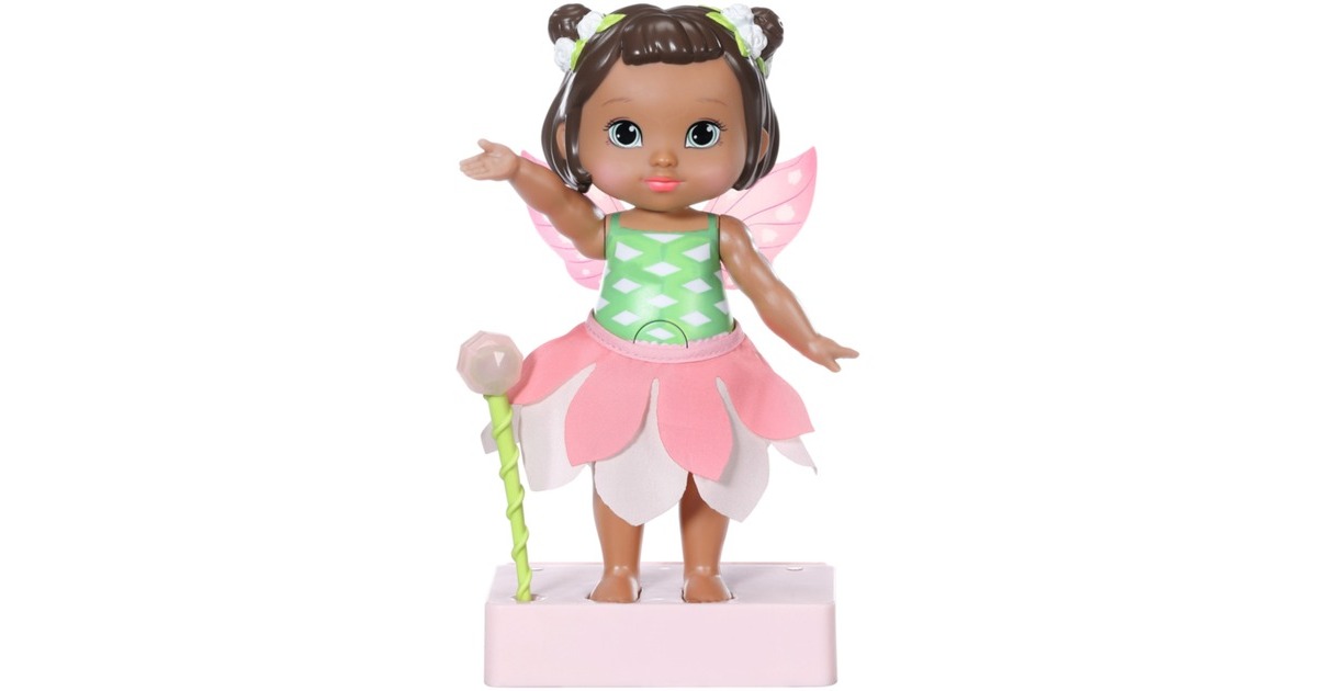 ZAPF Creation BABY born® Storybook Fairy Peach 18cm, Puppe(mit Zauberstab, Bühne, Kulisse und Bilderbüchlein)
