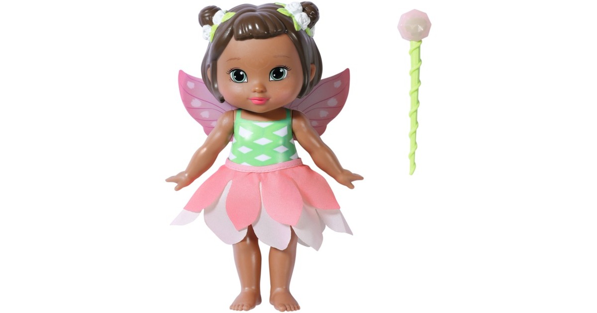 ZAPF Creation BABY born® Storybook Fairy Peach 18cm, Puppe(mit Zauberstab, Bühne, Kulisse und Bilderbüchlein)