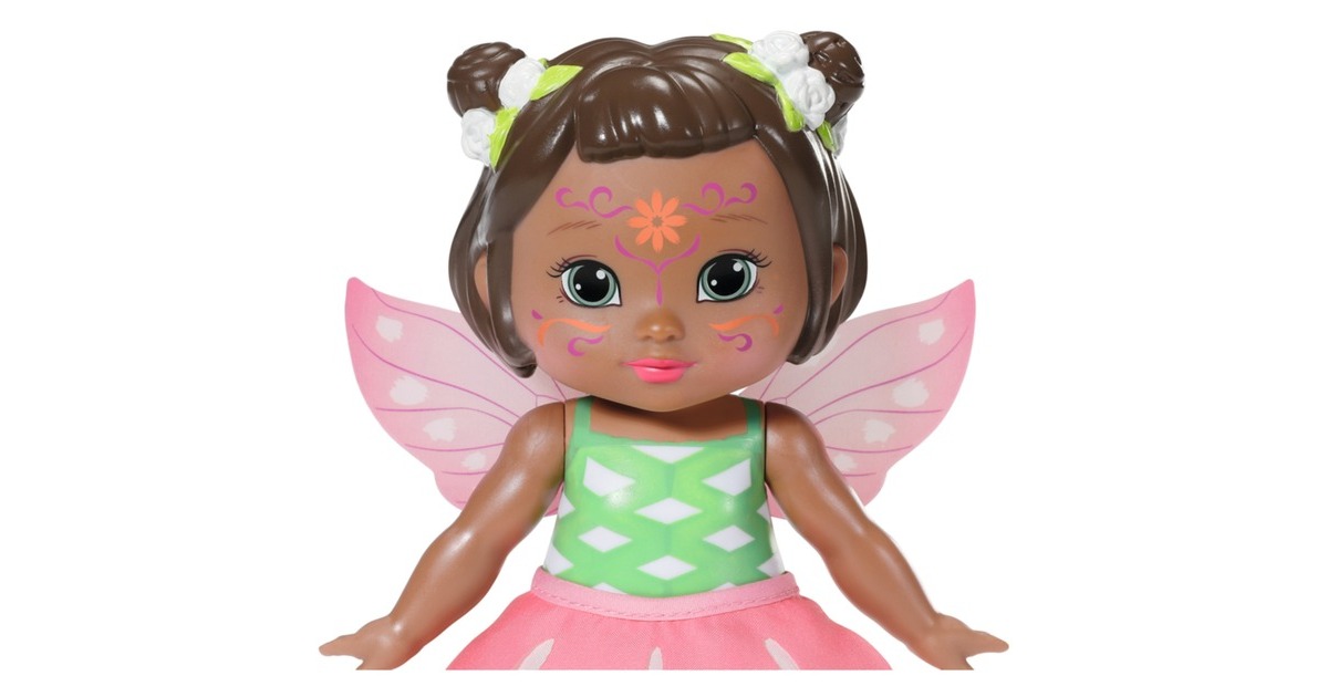 ZAPF Creation BABY born® Storybook Fairy Peach 18cm, Puppe(mit Zauberstab, Bühne, Kulisse und Bilderbüchlein)