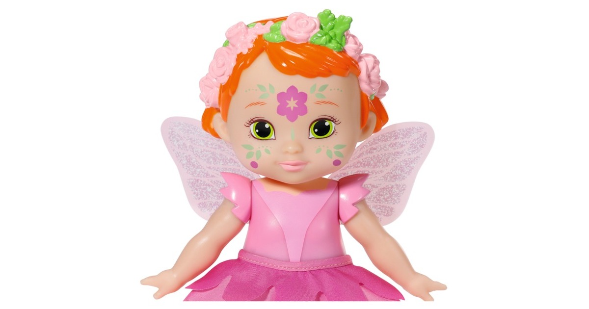 ZAPF Creation BABY born® Storybook Fairy Rose 18cm, Puppe(mit Zauberstab, Bühne, Kulisse und Bilderbüchlein)