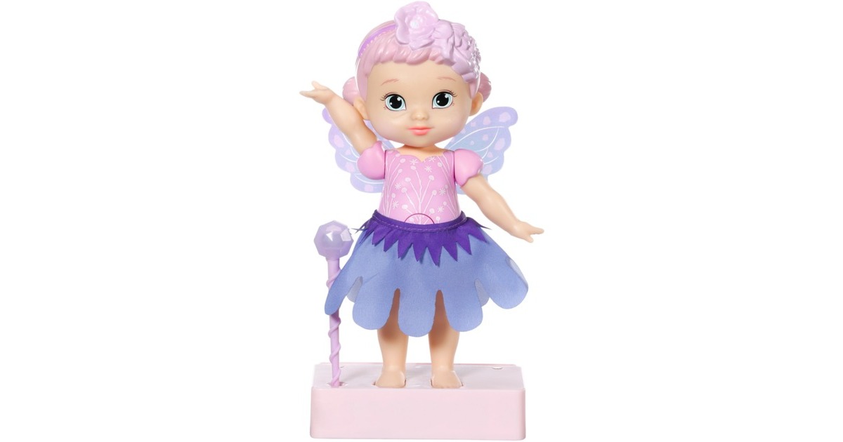 ZAPF Creation BABY born® Storybook Fairy Violet 18cm, Puppe(mit Zauberstab, Bühne, Kulisse und Bilderbüchlein)