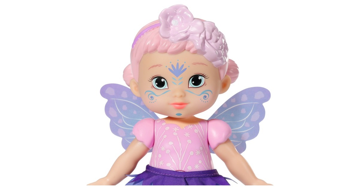 ZAPF Creation BABY born® Storybook Fairy Violet 18cm, Puppe(mit Zauberstab, Bühne, Kulisse und Bilderbüchlein)