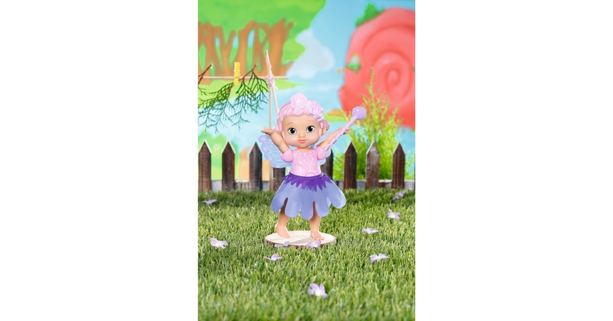 ZAPF Creation BABY born® Storybook Fairy Violet 18cm, Puppe(mit Zauberstab, Bühne, Kulisse und Bilderbüchlein)