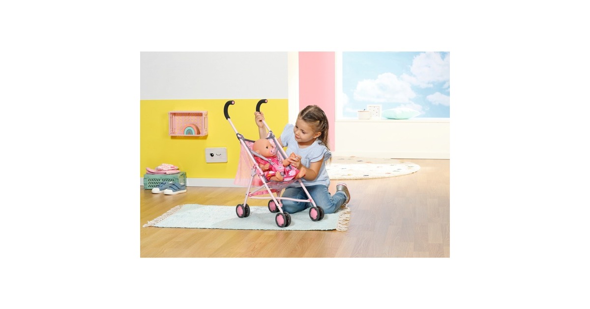 ZAPF Creation BABY born® Stroller mit Tasche, Puppenwagen
