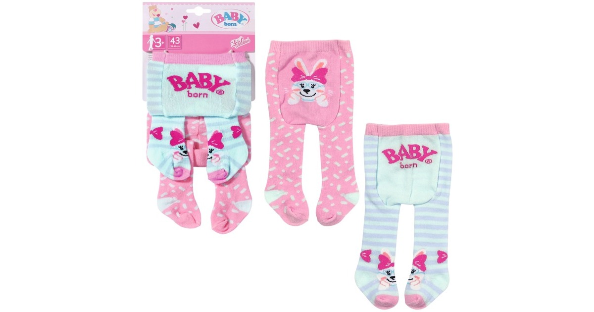 ZAPF Creation BABY born® Strumpfhose 2er-Pack 43cm, Puppenzubehör(sortierter Artikel)