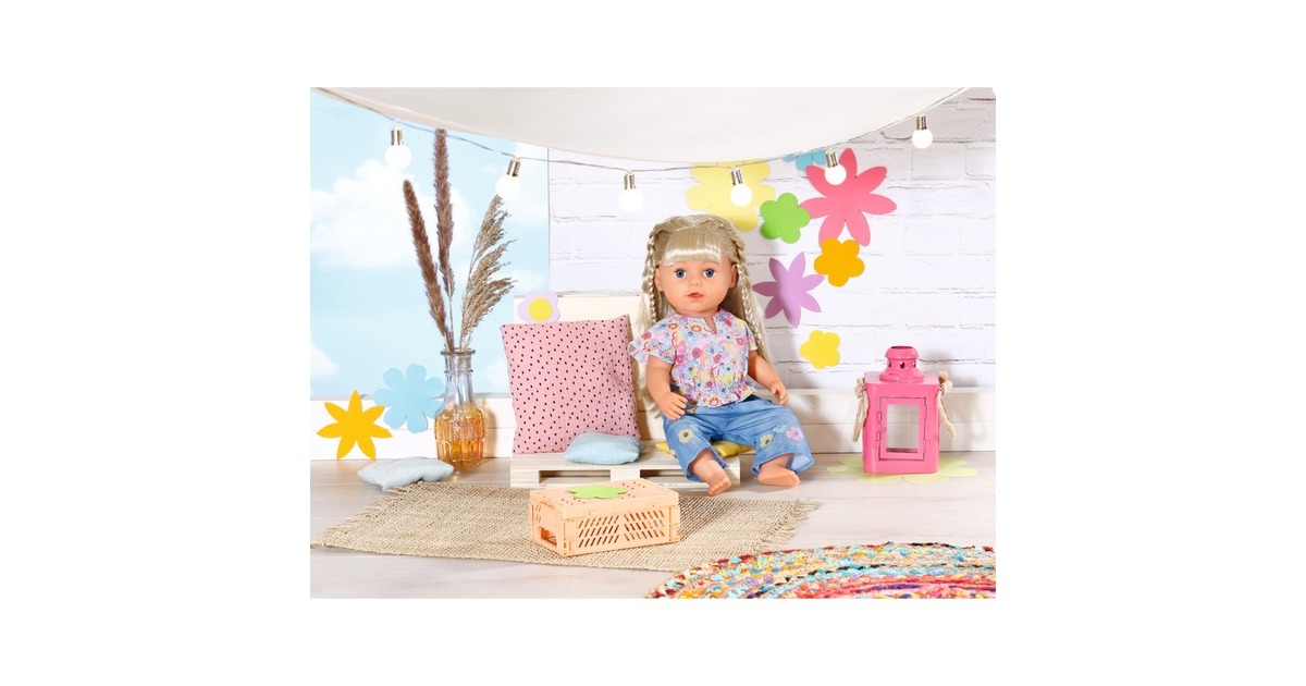 ZAPF Creation BABY born® Trend Jeans 43cm, Puppenzubehör(Shirt und Hose, inklusive Kleiderbügel)