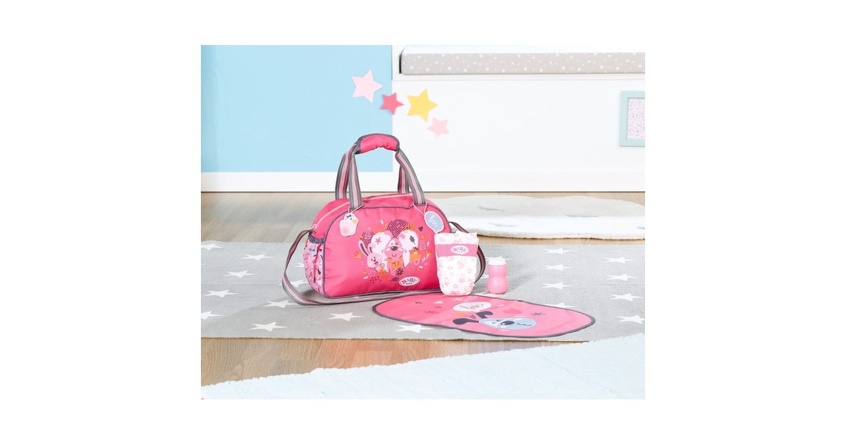 ZAPF Creation BABY born® Wickeltasche, Puppenzubehör(mit Wickelunterlage, Windel und Puderdose)