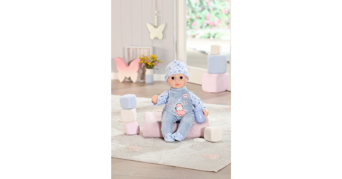 ZAPF Creation Baby Annabell® Little Alexander 36cm, Puppe(mit Schlafaugen, Strampler, Mütze und Trinkflasche)