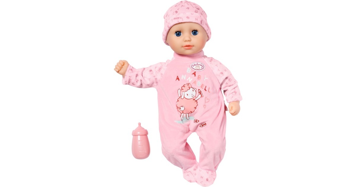 ZAPF Creation Baby Annabell® Little Annabell 36cm, Puppe(rosa, mit Schlafaugen, Strampler, Mütze und Trinkflasche)