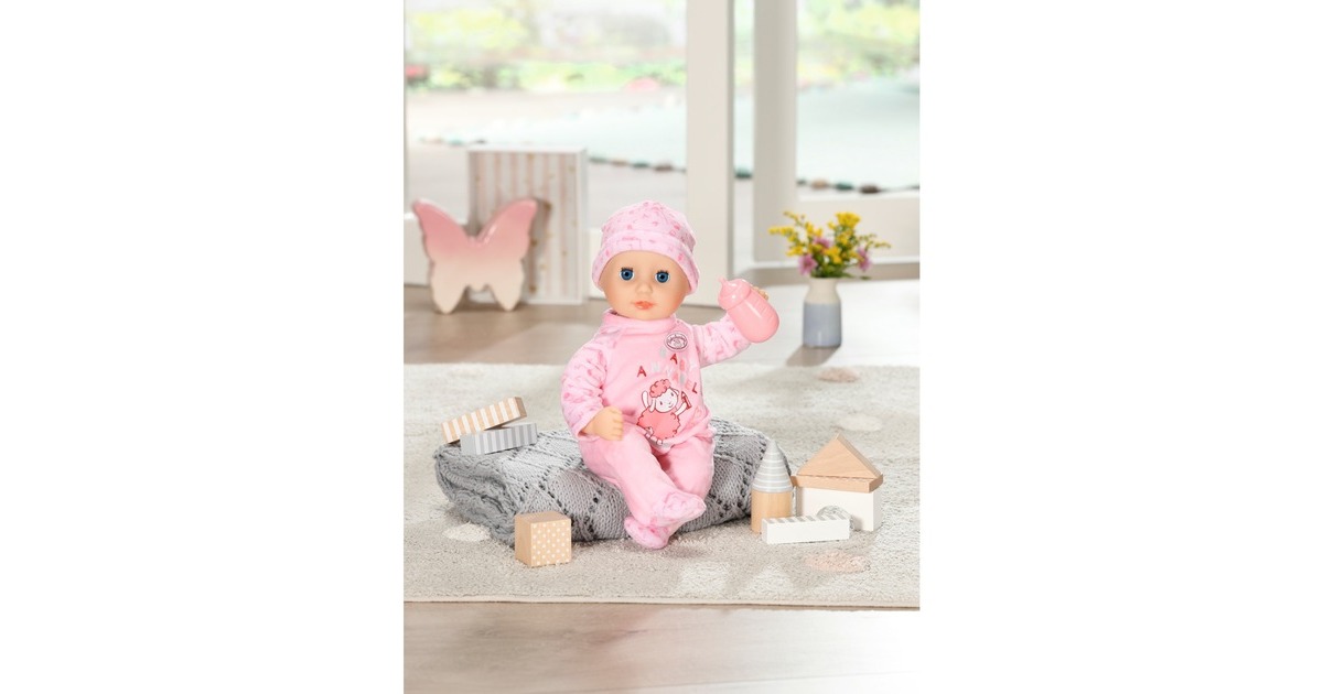 ZAPF Creation Baby Annabell® Little Annabell 36cm, Puppe(rosa, mit Schlafaugen, Strampler, Mütze und Trinkflasche)