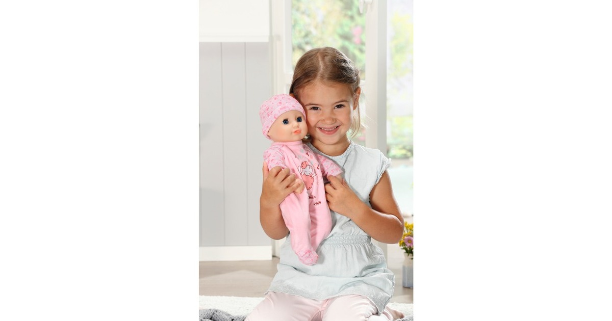 ZAPF Creation Baby Annabell® Little Annabell 36cm, Puppe(rosa, mit Schlafaugen, Strampler, Mütze und Trinkflasche)