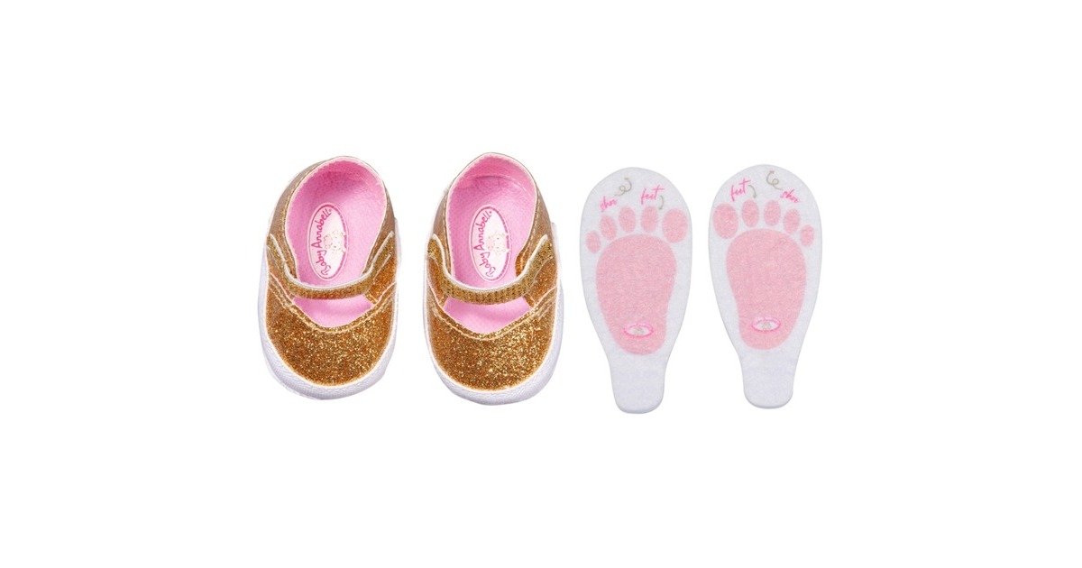 ZAPF Creation Baby Annabell® Schuhe Gold + Einlegesohlen, Puppenzubehör