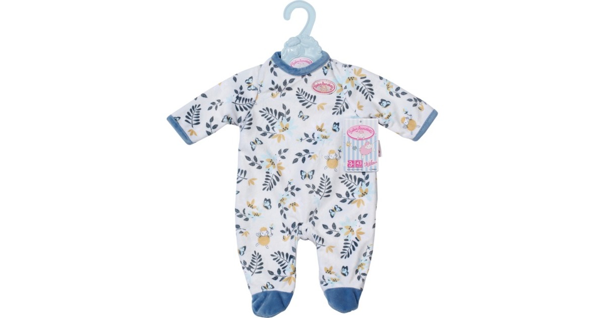 ZAPF Creation Baby Annabell® Strampler blau Blätter 43cm, Puppenzubehör