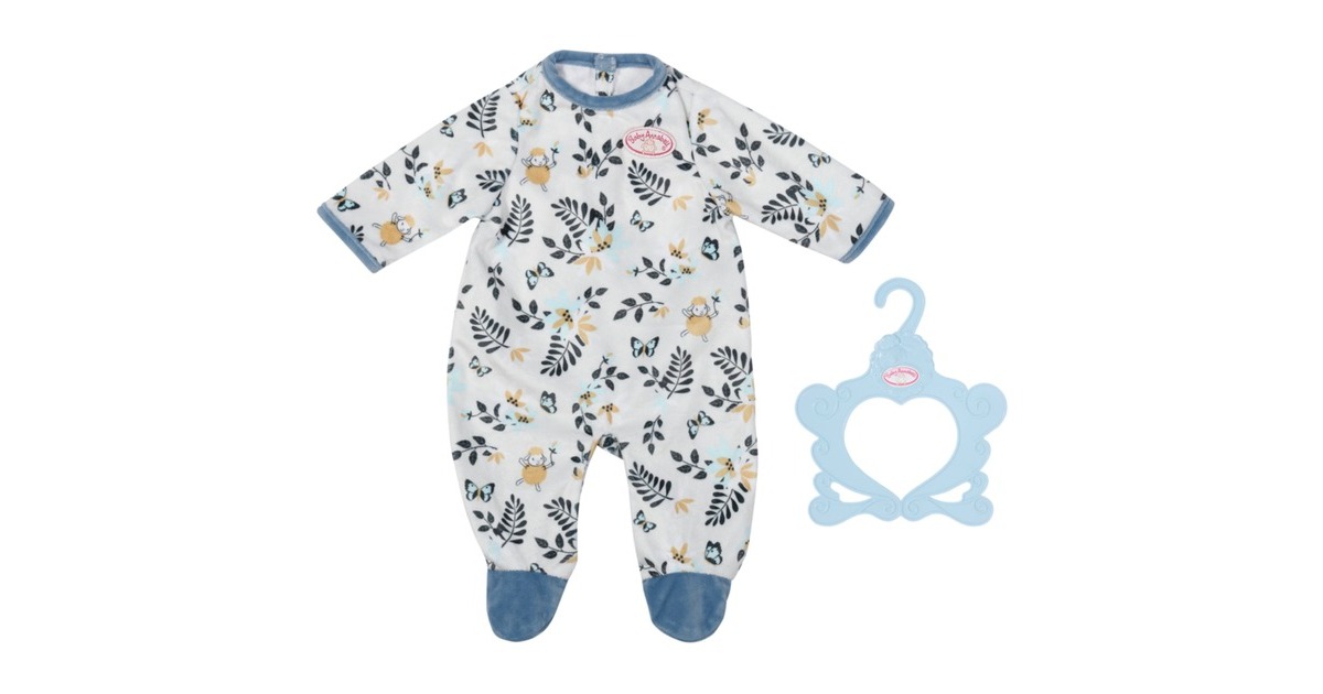 ZAPF Creation Baby Annabell® Strampler blau Blätter 43cm, Puppenzubehör