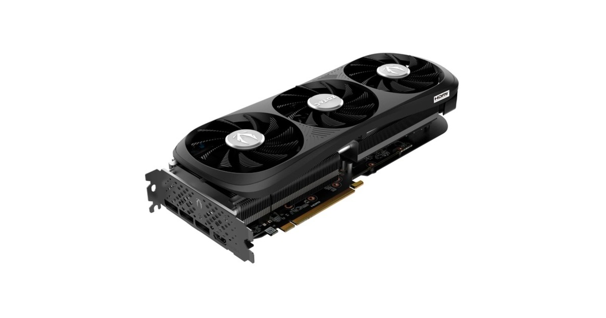 ZOTAC GeForce RTX 4070 SUPER Trinity Black Edition OC, Grafikkarte(DLSS 3, 3x DisplayPort, 1x HDMI 2.1)