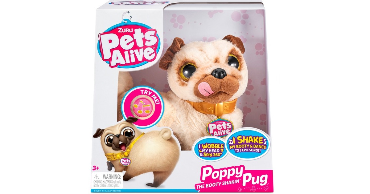 ZURU Pets Alive Booty Shaking Pups - Mops, Kuscheltier
