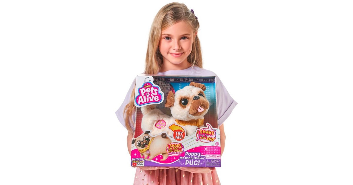 ZURU Pets Alive Booty Shaking Pups - Mops, Kuscheltier