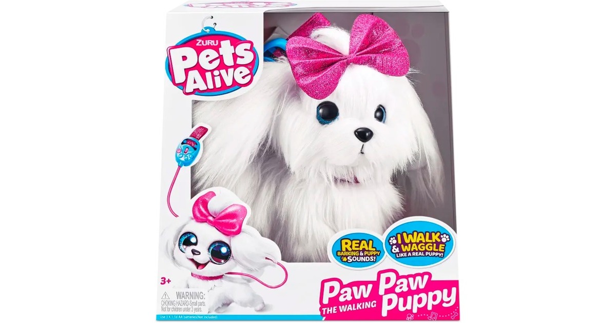 ZURU Pets Alive - Paw Paw der laufende Welpe, Kuscheltier