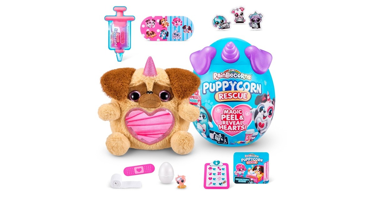 ZURU Rainbocorns - Puppycorn Rescue Surprise Serie 5, Spielfigur(sortierter Artikel, eine Figur)