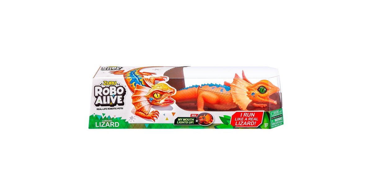 ZURU Robo Alive Lauernde Eidechse - orange, Spielfigur