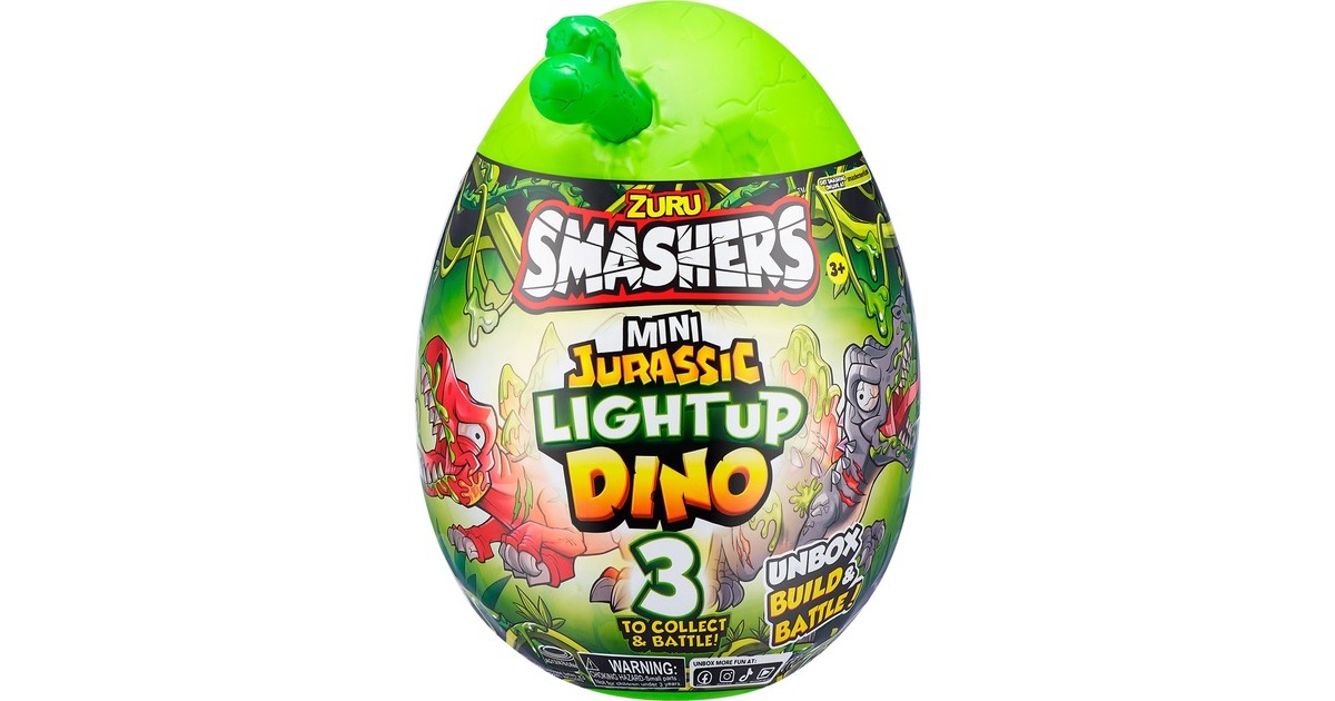 ZURU Smashers - Jurassic Light Up Dino Ei Mini Serie 1, Spielfigur(sortierter Artikel)