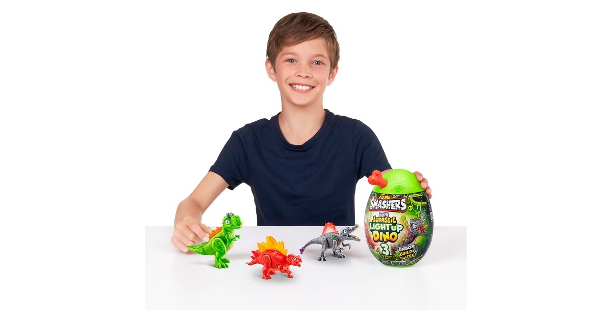 ZURU Smashers - Jurassic Light Up Dino Ei Mini Serie 1, Spielfigur(sortierter Artikel)