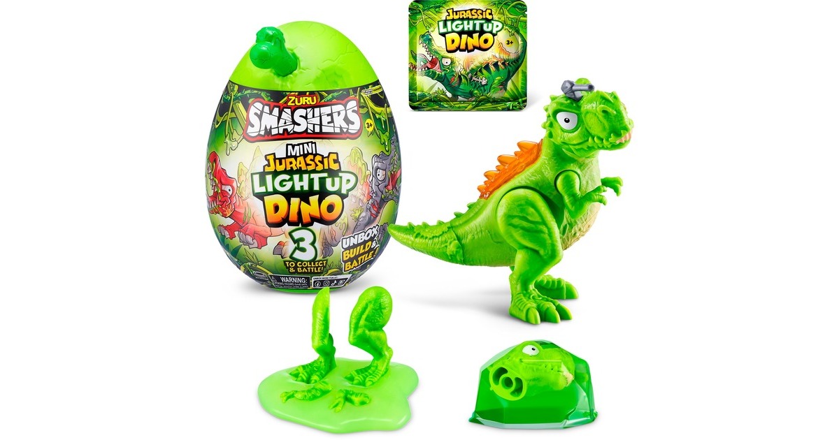 ZURU Smashers - Jurassic Light Up Dino Ei Mini Serie 1, Spielfigur(sortierter Artikel)