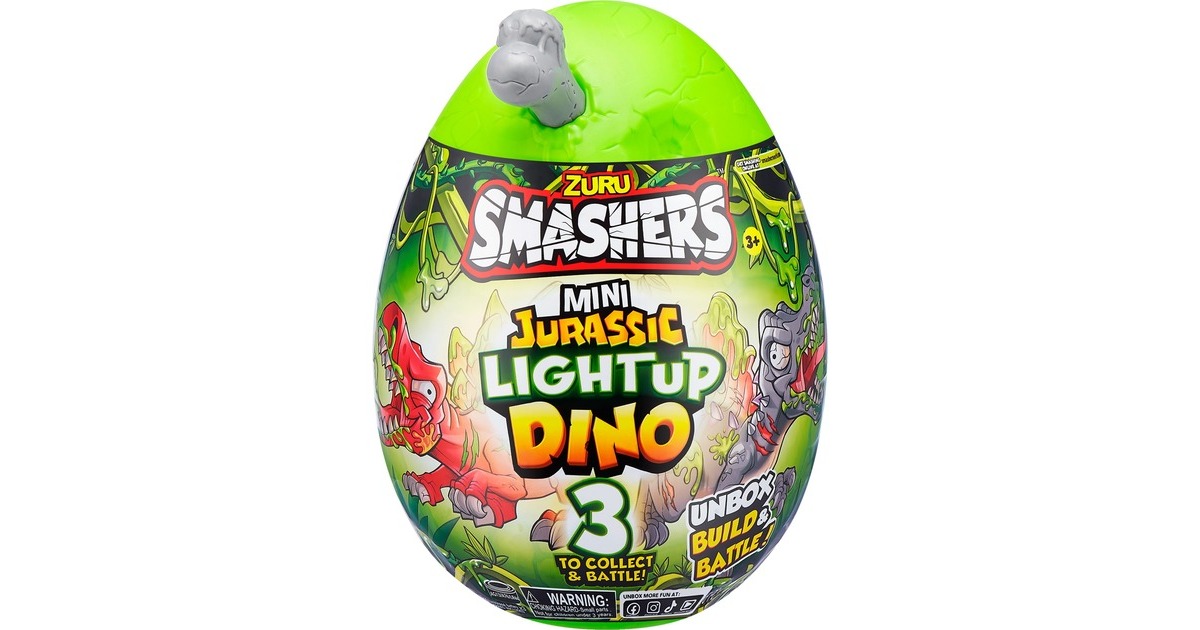 ZURU Smashers - Jurassic Light Up Dino Ei Mini Serie 1, Spielfigur(sortierter Artikel)