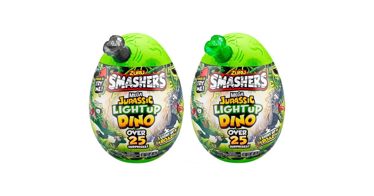 ZURU Smashers - Jurassic Light Up Dino Ei Serie 1, Spielfigur(sortierter Artikel)