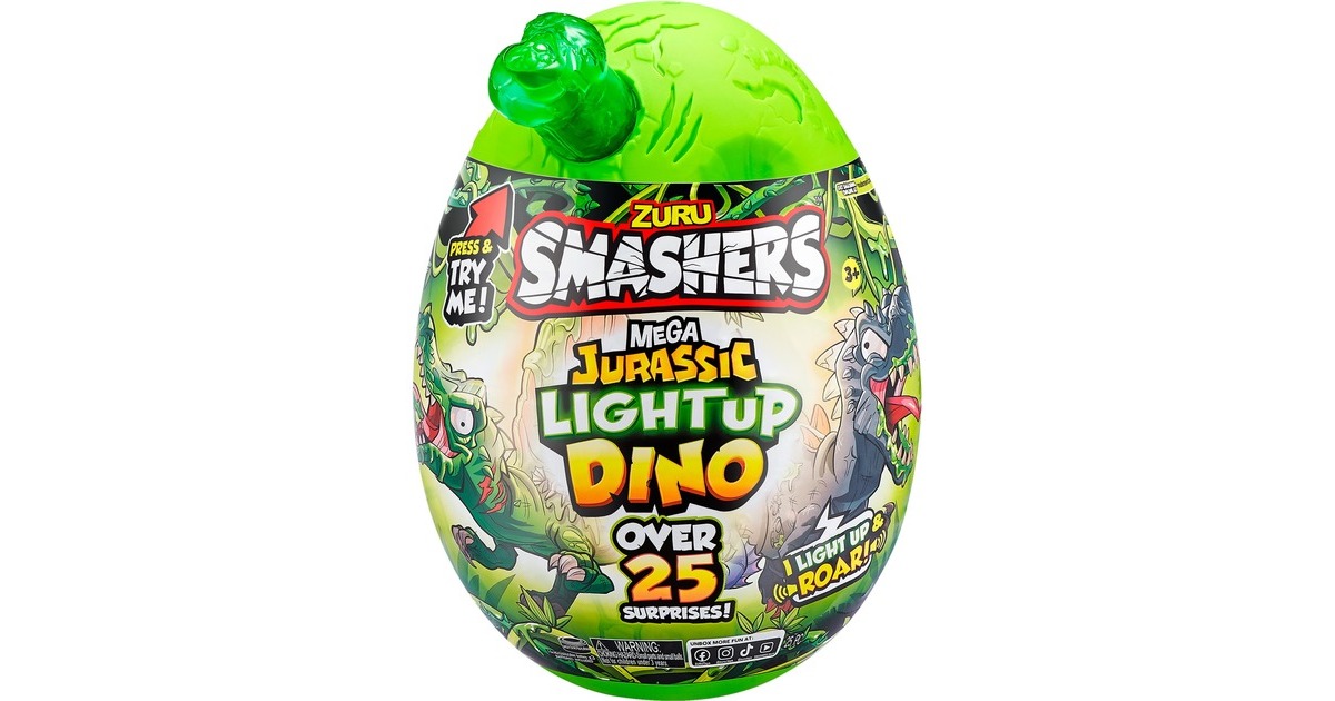 ZURU Smashers - Jurassic Light Up Dino Ei Serie 1, Spielfigur(sortierter Artikel)
