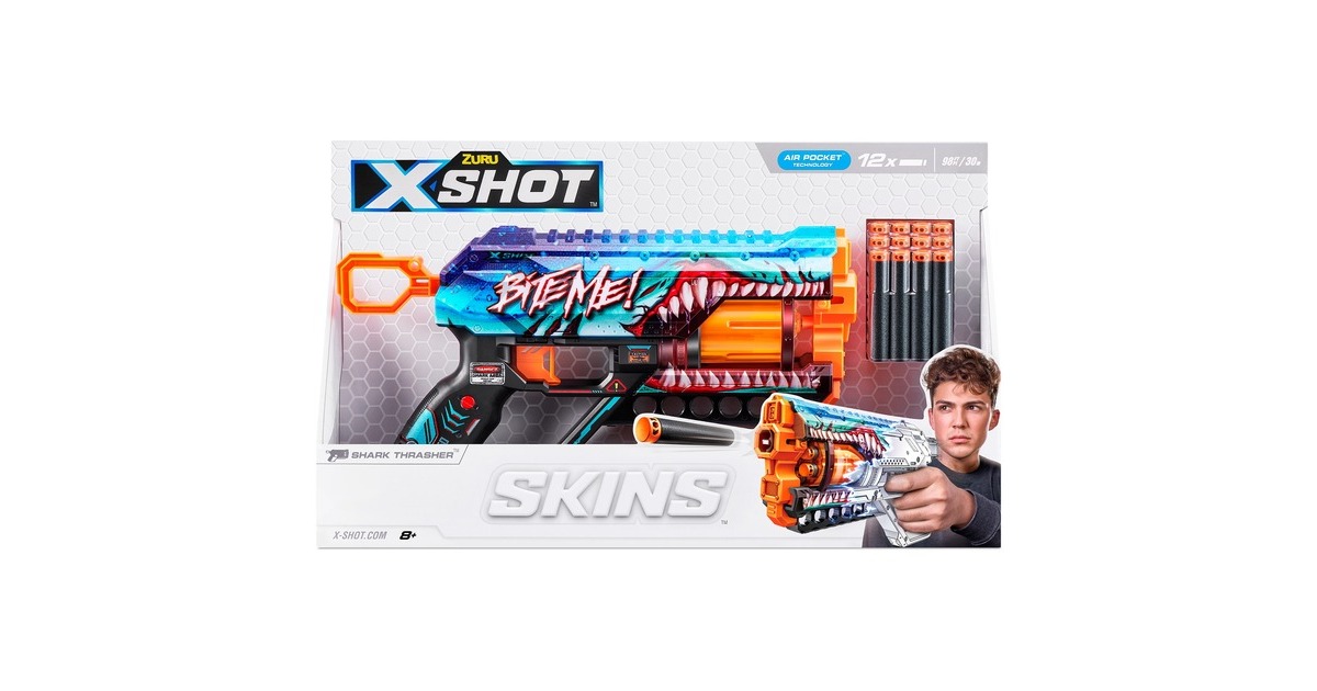 ZURU X-Shot Skins - Griefer Shark Trasher, Dartblaster