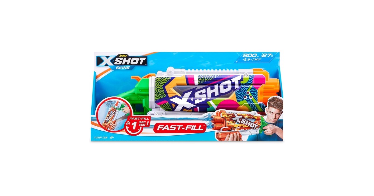 ZURU X-Shot Water Fast-Fill Skins - Pump Action Rippl, Wasserpistole