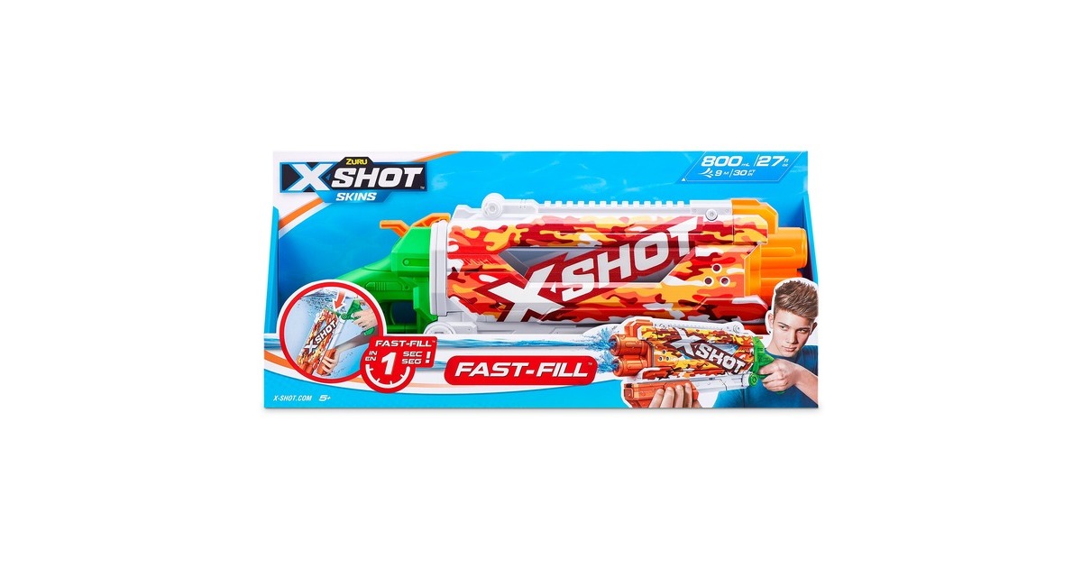 ZURU X-Shot Water Fast-Fill Skins - Pump Action Sun Camo, Wasserpistole
