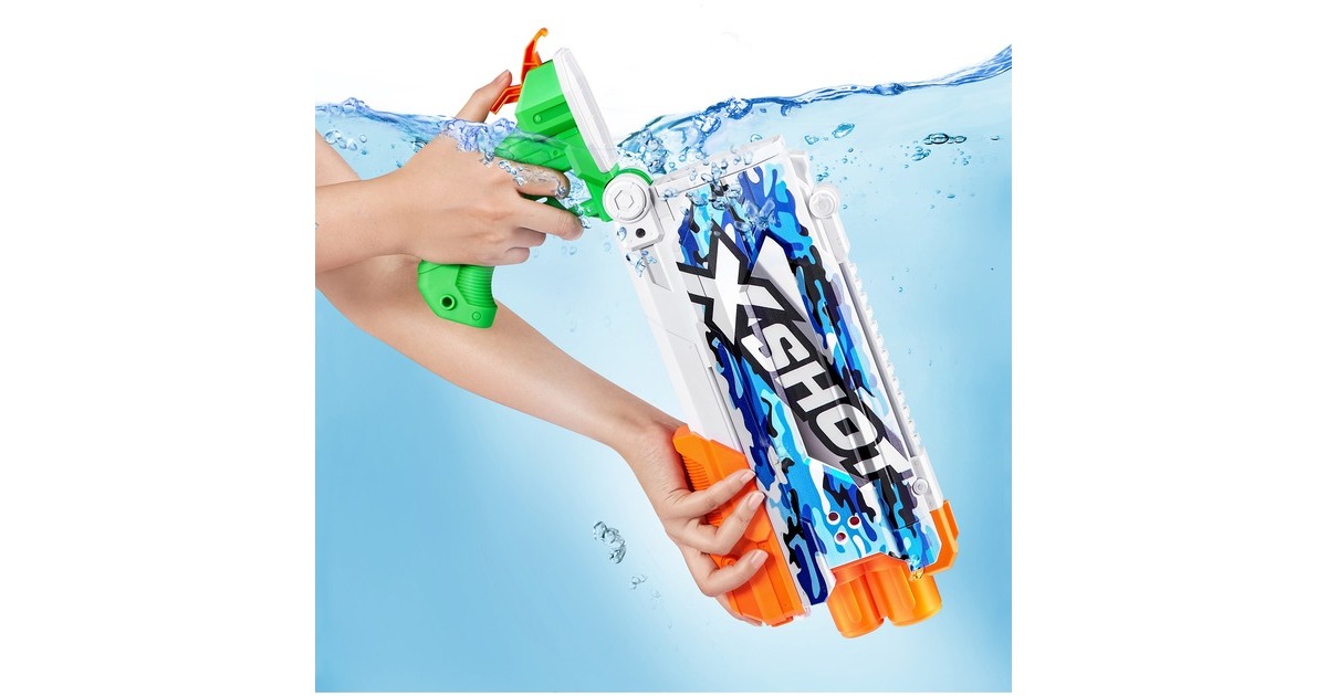 ZURU X-Shot Water Fast-Fill Skins - Pump Action Water Camo, Wasserpistole