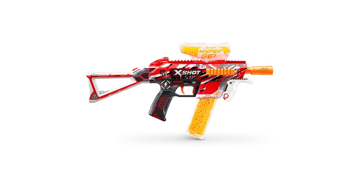 ZURU X-Shot - Hyper-Gel Blaster Trace Fire, Gel-Blaster(inkl. 10000 Gel-Kugeln)