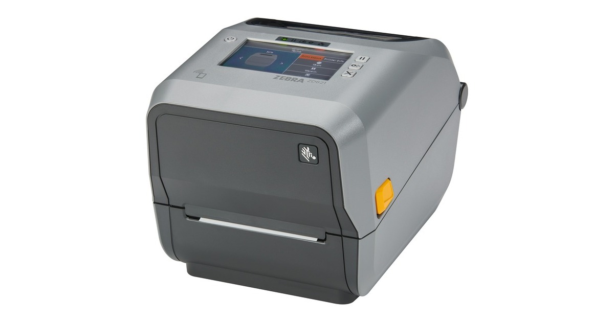 Zebra ZD621t, Etikettendrucker(grau/anthrazit, Thermotransferdruck, 300 dpi, USB, RS232, LAN, Bluetooth (BLE), mit Cutter)