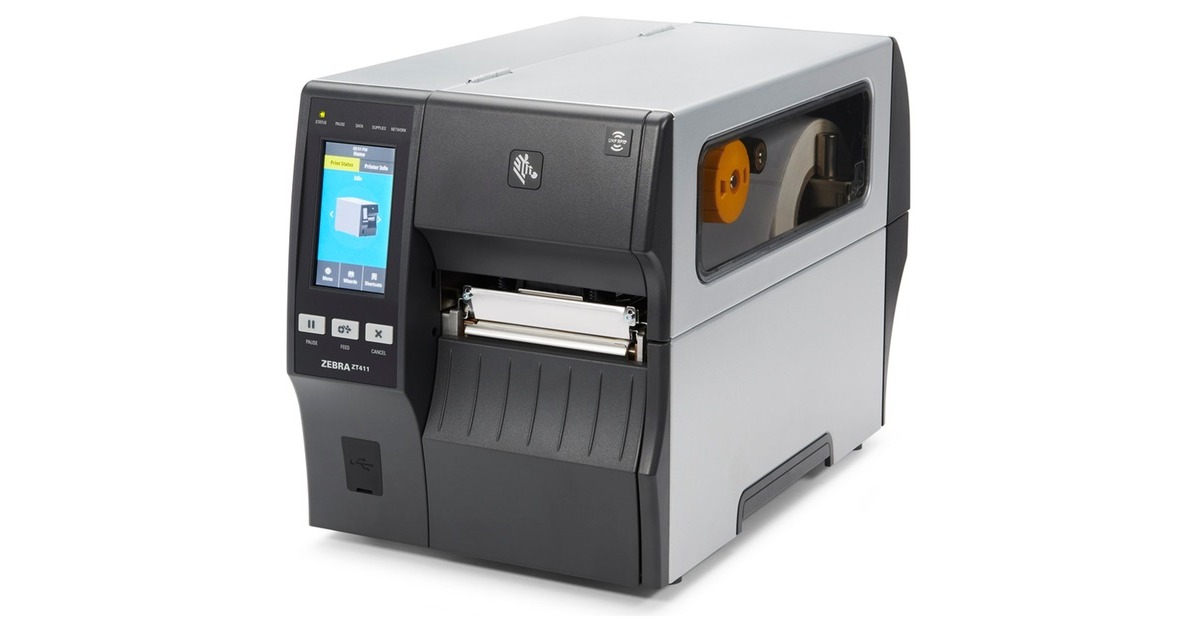 Zebra ZT411, Etikettendrucker(schwarz/grau, 300 dpi, ZPL, ZPL II, USB, LAN, Bluetooth, RS232, 2 USB-Host)