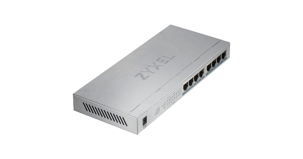 Zyxel GS1008HP, Switch(grau, lüfterlos)