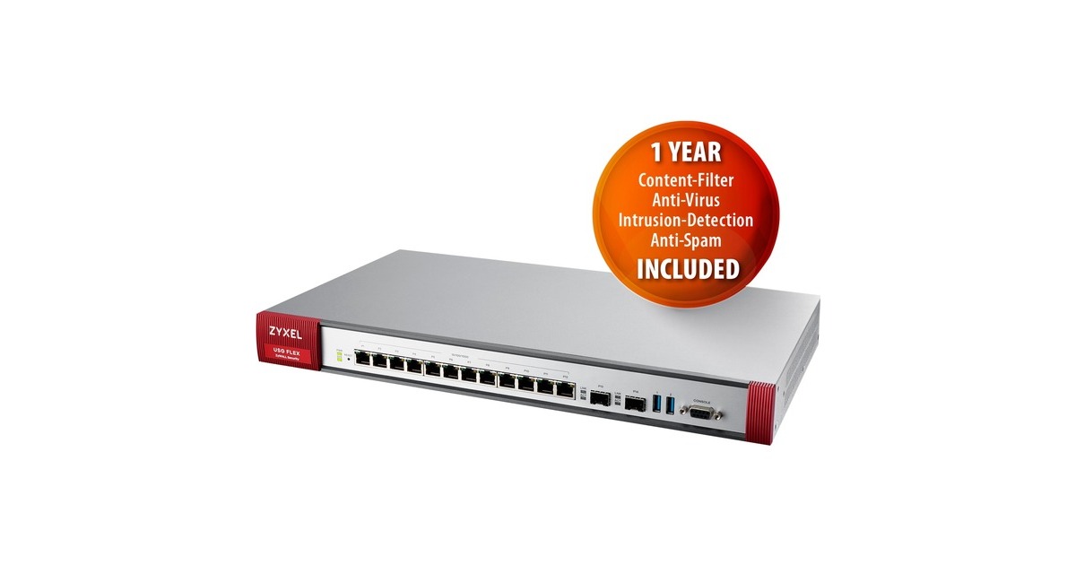 Zyxel USG FLEX 700 UTM Bundle, Firewall(inkl. 1 Jahr UTM Service Lizenz) Zyxel USG FLEX 700 UTM Bundle, Firewall(inkl. 1 Jahr UTM Service Lizenz)