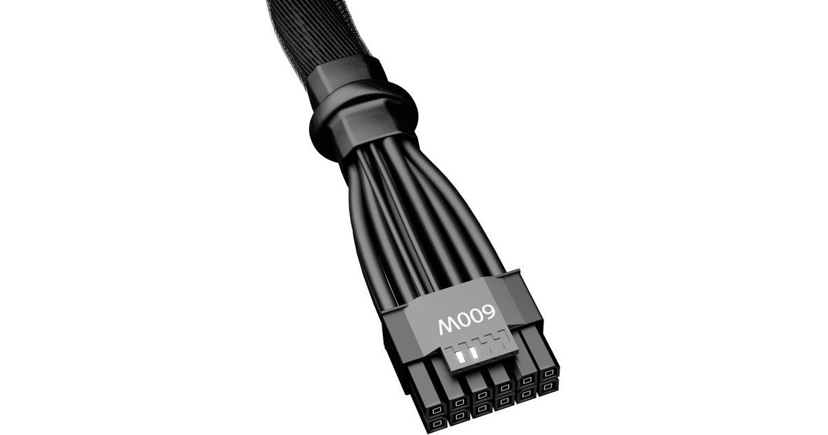 be quiet! 12VHPWR PCIe Adapter Kabel(schwarz, 0,6 Meter)