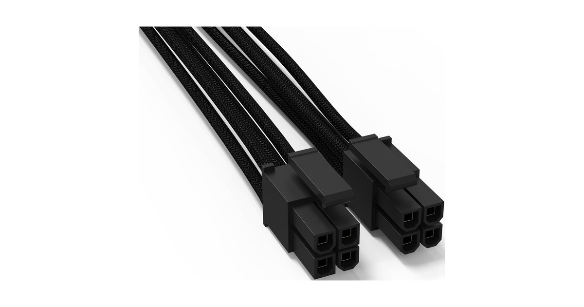 be quiet! CC-4420 1 x P4 + 4 450mm, Kabel(schwarz, 450 mm)