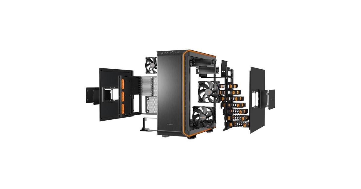 be quiet! DARK BASE 900, Big-Tower-Gehäuse(schwarz/orange)