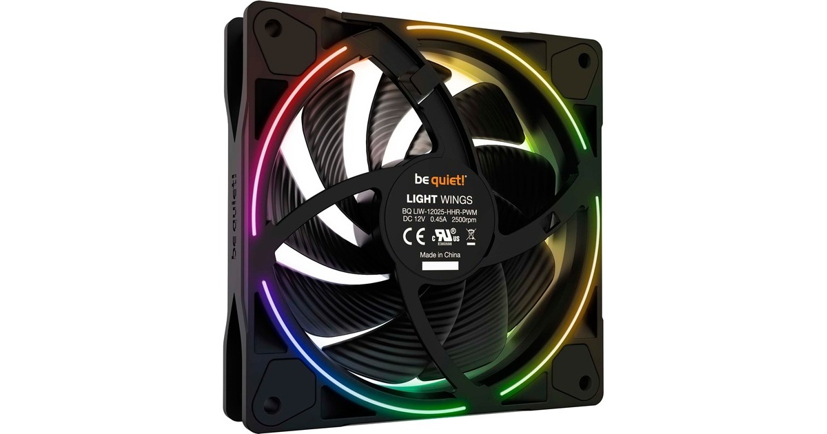 be quiet! Light Wings PWM 120 mm high-speed, Gehäuselüfter(schwarz)