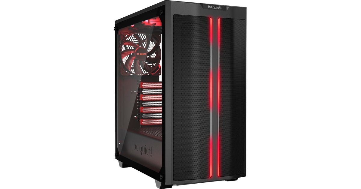 be quiet! PURE BASE 500DX Window, Tower-Gehäuse(schwarz/rot, Window-Kit)