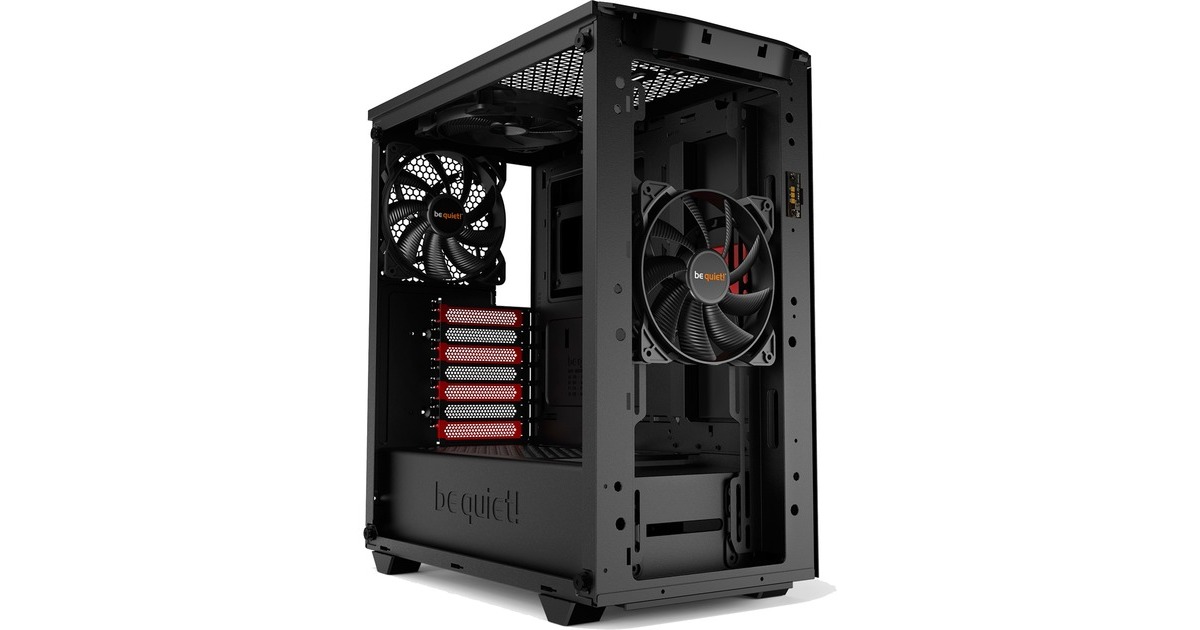 be quiet! PURE BASE 500DX Window, Tower-Gehäuse(schwarz/rot, Window-Kit)