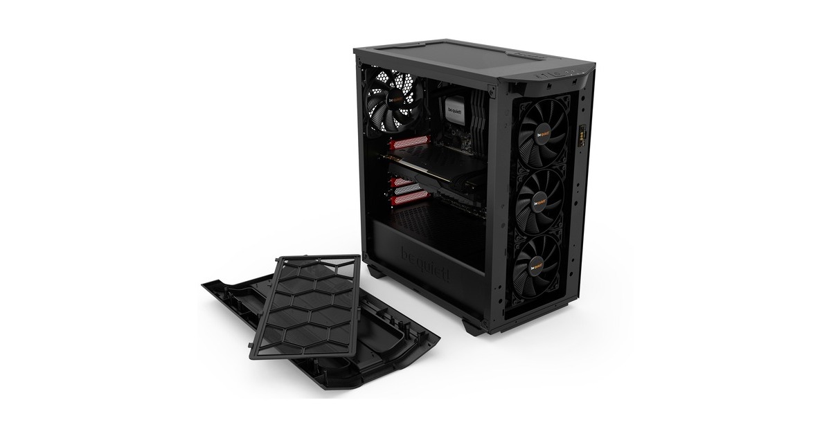 be quiet! PURE BASE 500DX Window, Tower-Gehäuse(schwarz/rot, Window-Kit)