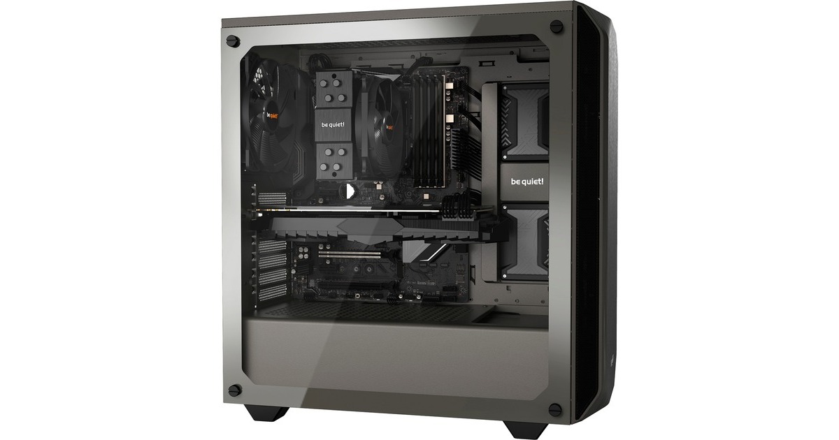 be quiet! PURE BASE 500 Window, Tower-Gehäuse(grau, Window-Kit)